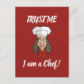 Woman Chef Briefkaart (Voorkant)