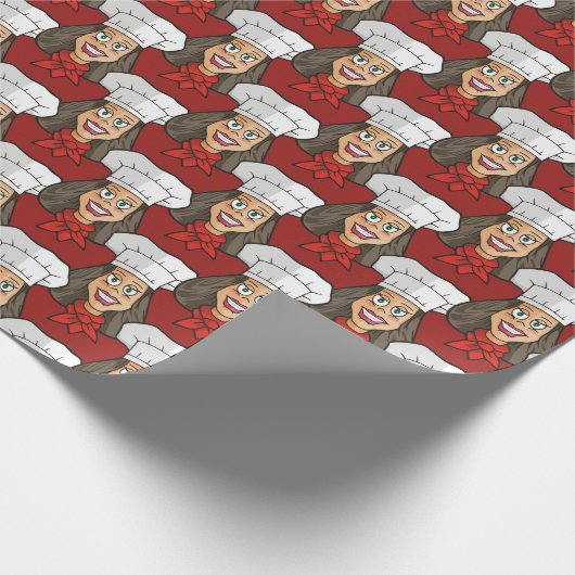Woman Chef Cadeaupapier (Hoek)