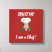 Woman Chef Canvas Afdruk (Voorkant)