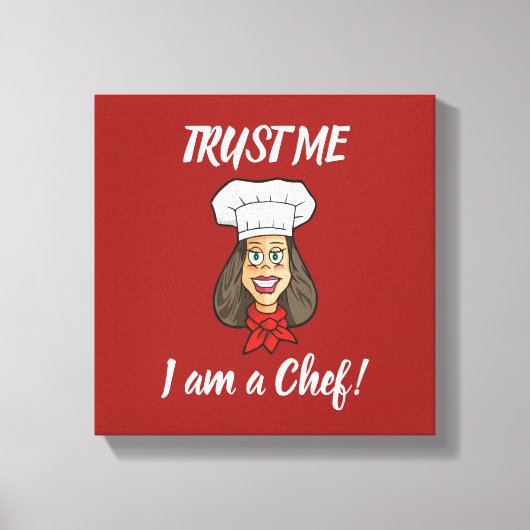 Woman Chef Canvas Afdruk (Voorkant)