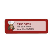Woman Chef Etiket (Voorkant)