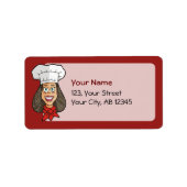 Woman Chef Etiket (Voorkant)