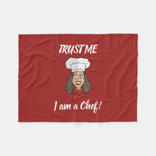 Woman Chef Fleece Deken (Voorkant (Horizontaal))