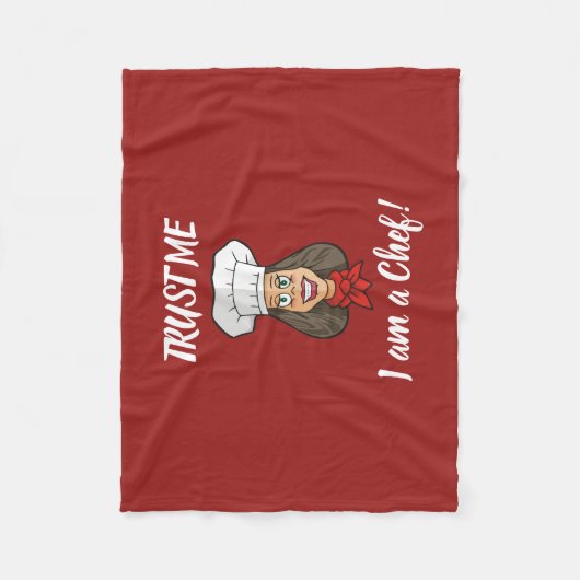 Woman Chef Fleece Deken (Voorkant)