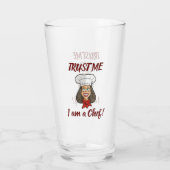 Woman Chef Glas (Achterkant)