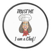 Woman Chef Hockey Puck (Voorkant)