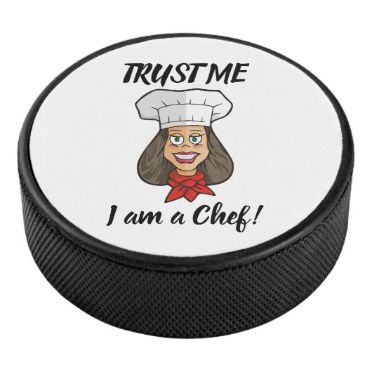 Woman Chef Hockey Puck (3/4)
