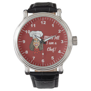 Woman Chef Horloge