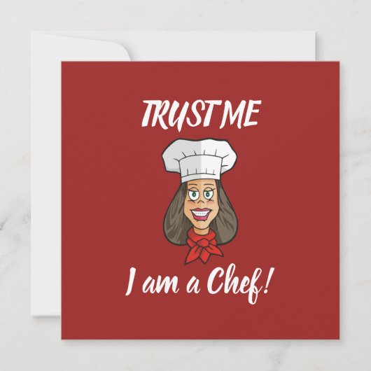 Woman Chef Kaart (Voorkant)