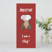 Woman Chef Kaart (Staand voorkant)
