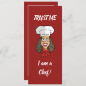 Woman Chef Kaart (Voorkant / Achterkant)