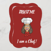 Woman Chef Kaart (Voorkant / Achterkant)