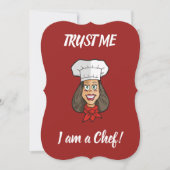 Woman Chef Kaart (Voorkant)