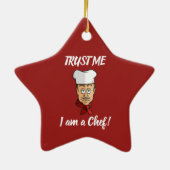 Woman Chef Keramisch Ornament (Achterkant)