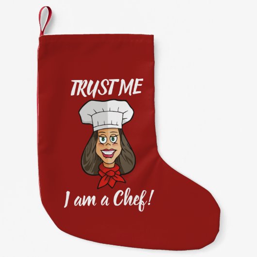 Woman Chef Kleine Kerstsok (Voorkant)