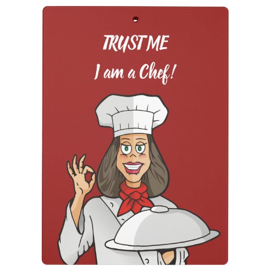 Woman Chef Klembord (Achterkant)