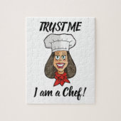 Woman Chef Legpuzzel (Verticaal)