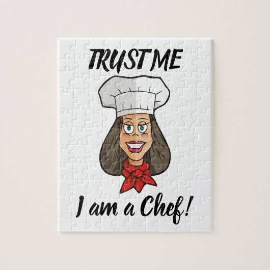 Woman Chef Legpuzzel (Verticaal)