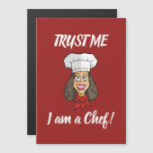 Woman Chef Magnetische Uitnodiging (Voorkant / Achterkant)