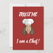 Woman Chef Magnetische Uitnodiging (Voorkant)