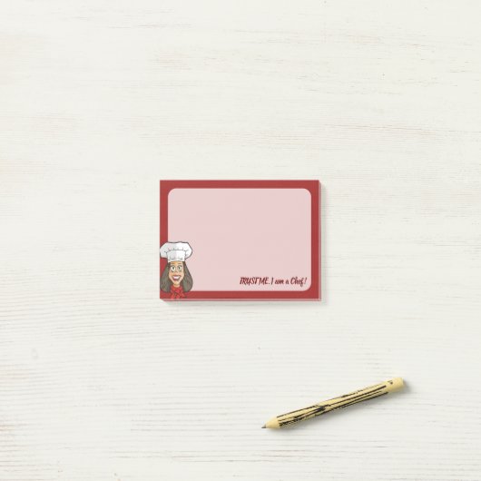 Woman Chef Post-it® Notes (Op bureau)