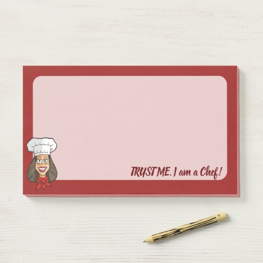 Woman Chef Post-it® Notes (Op bureau)