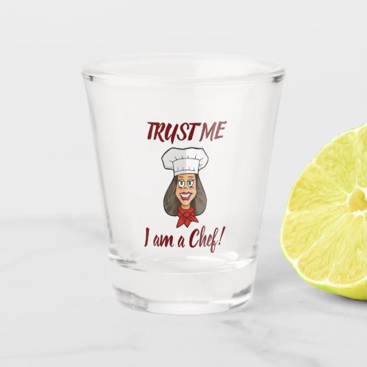 Woman Chef Shot Glas (Voorkant)