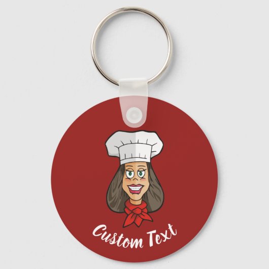 Woman Chef Sleutelhanger (Voorkant)