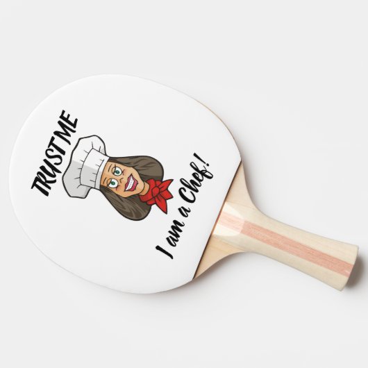 Woman Chef Tafeltennisbatje (Zijkant)