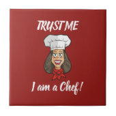 Woman Chef Tegeltje (Voorkant)