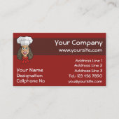 Woman Chef Visitekaartje (Voorkant)