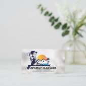 Woman Cleaner | House Maid Home Logo Visitekaartje (Staand voorkant)