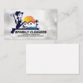 Woman Cleaner | House Maid Home Logo Visitekaartje (Voorkant / Achterkant)