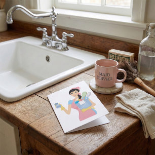 Woman Cleaning Kaart