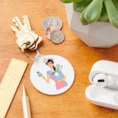 Woman Cleaning Sleutelhanger