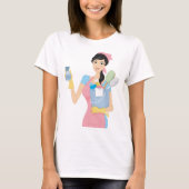 Woman Cleaning T-shirt (Voorkant)