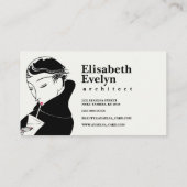 Woman Cocktail Art Deco g97659 Visitekaartje (Achterkant)