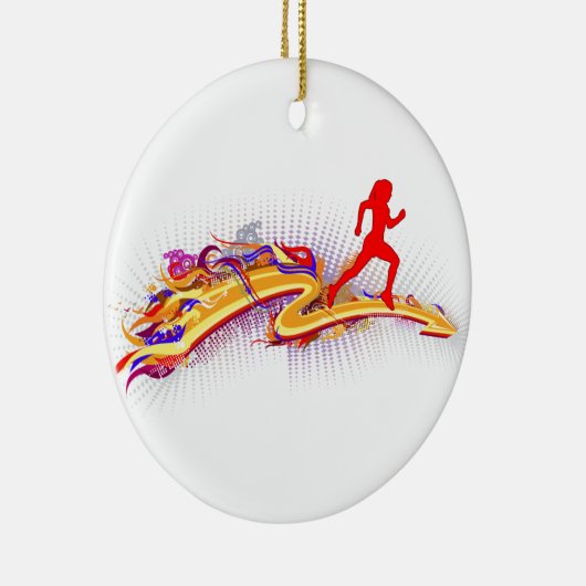 Woman Colorful Keramisch Ornament (Rechts)