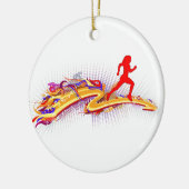 Woman Colorful Keramisch Ornament (Links)
