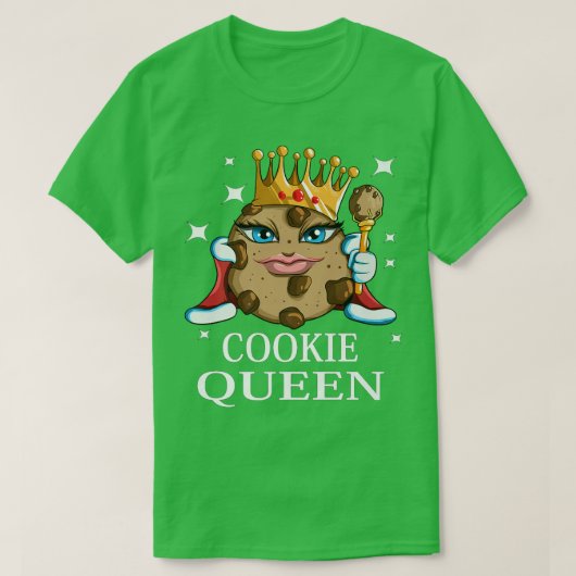 Woman Cookie Lover Sweets Baking Funny Cookie Quee T-shirt (Design voorkant)