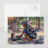 Woman Cooking 2004 Briefkaart (Voorkant / Achterkant)