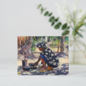 Woman Cooking 2004 Briefkaart (Staand voorkant)