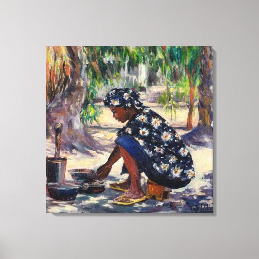 Woman Cooking 2004 Canvas Afdruk (Voorkant)