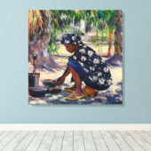 Woman Cooking 2004 Canvas Afdruk (Insitu (Houten vloer))