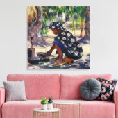 Woman Cooking 2004 Canvas Afdruk (Insitu (Woonkamer))