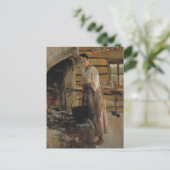 Woman Cooking Whitefish Briefkaart (Staand voorkant)