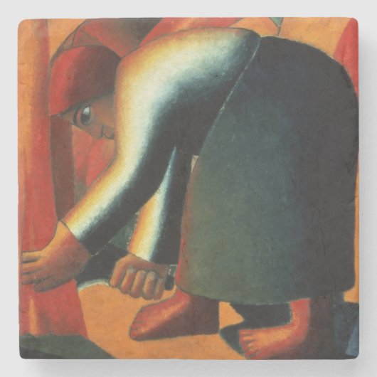 Woman Cutting, c.1900 Stenen Onderzetter (Voorkant)