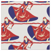 Woman Dancer Fabric Stof (Close Up)