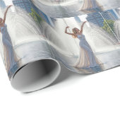 Woman Dancing In a City Fountain Cadeaupapier (Rol Hoek)