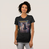 Woman Dancing In Rain Joy Night City T-shirt (Voorkant volledig)